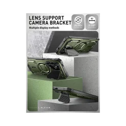 i-Blason Armorbox MagSafe Rugged Case for Samsung Galaxy S24 Ultra, Shock-Absorbing, Dark Green