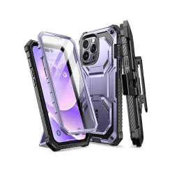 i-Blason ArmorBox Metallic Purple Rugged Case for iPhone 14 Pro (iPhone2022Pro-6.1-Armorbox-SP-Mauve)