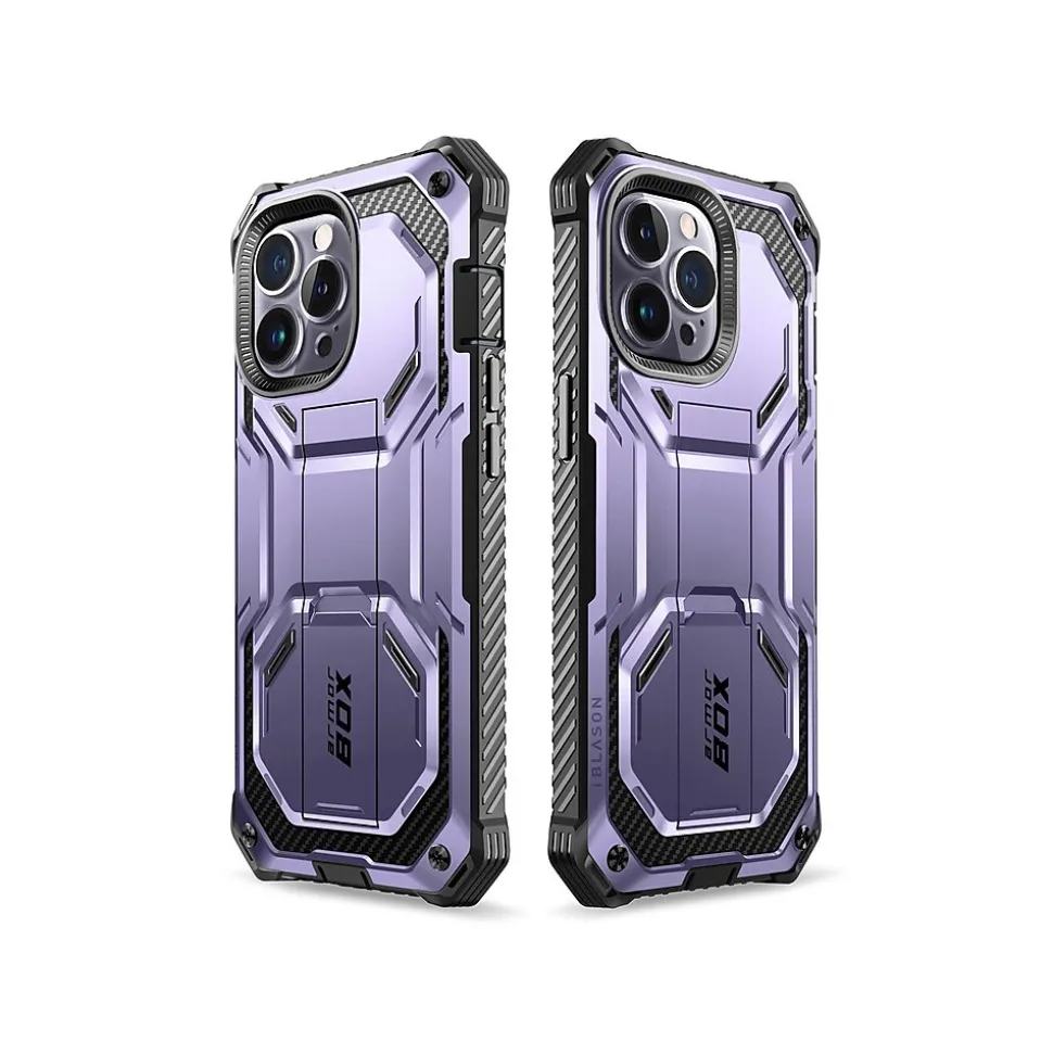i-Blason ArmorBox Metallic Purple Rugged Case for iPhone 14 Pro (iPhone2022Pro-6.1-Armorbox-SP-Mauve)