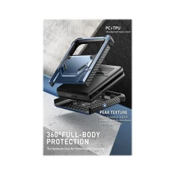 i-Blason Armorbox Metallic Blue Rugged Case for Samsung Galaxy Z Flip4 (Galaxy2022-ZFlip4-5G-Armorbox-Tilt)
