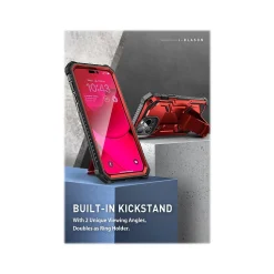 i-Blason ArmorBox Metallic Red Rugged Case for iPhone 14 Pro (iPhone2022Pro-6.1-Armorbox-SP-Ruddy)