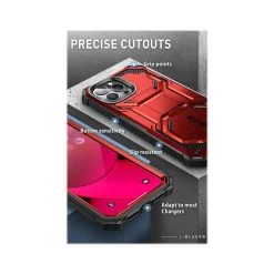 i-Blason ArmorBox Metallic Red Rugged Case for iPhone 14 Pro (iPhone2022Pro-6.1-Armorbox-SP-Ruddy)