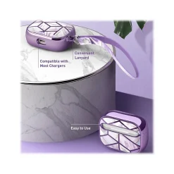 i-Blason Cosmo Case for Apple AirPods Pro, Marble Purple (AirPodsPro2019-Cosmo-Ameth)