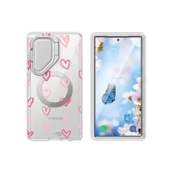 i-Blason Cosmo Clear Hearts MagSafe Case for Samsung Galaxy S24 Ultra, Shock-Absorbing