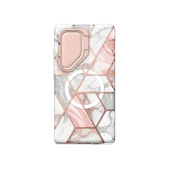 i-Blason Cosmo Cute Marble Pink MagSafe Case for Samsung Galaxy S24 Ultra, Shock-Absorbing