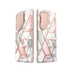 i-Blason Cosmo Cute Marble Pink MagSafe Case for Samsung Galaxy S24 Ultra, Shock-Absorbing