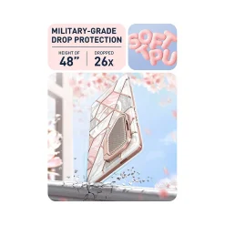 i-Blason Cosmo Cute Marble Pink MagSafe Case for Samsung Galaxy S24 Ultra, Shock-Absorbing