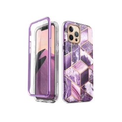 i-Blason Cosmo MagSafe Rugged Case for iPhone 12 Pro Max, Marble Purple (iPhone2020-6.7-Cosmo-SP-Ameth)