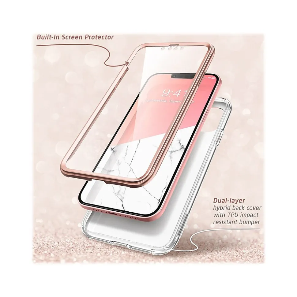 i-Blason Cosmo Marble Pink Snap Case for iPhone 13 mini (iPhone2021-5.4-Cosmo-SP-Marble)