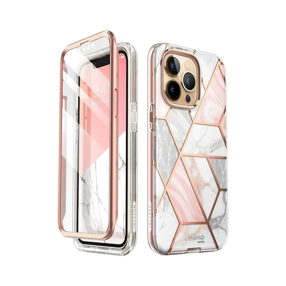 i-Blason Cosmo Marble Pink Snap Case for iPhone 13 Pro Max (iPhone2021-6.7-Cosmo-SP-Marble)