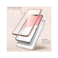 i-Blason Cosmo Marble Pink Case for iPhone 14 (iPhone2021/22-6.1-Cosmo-SP-Marble)