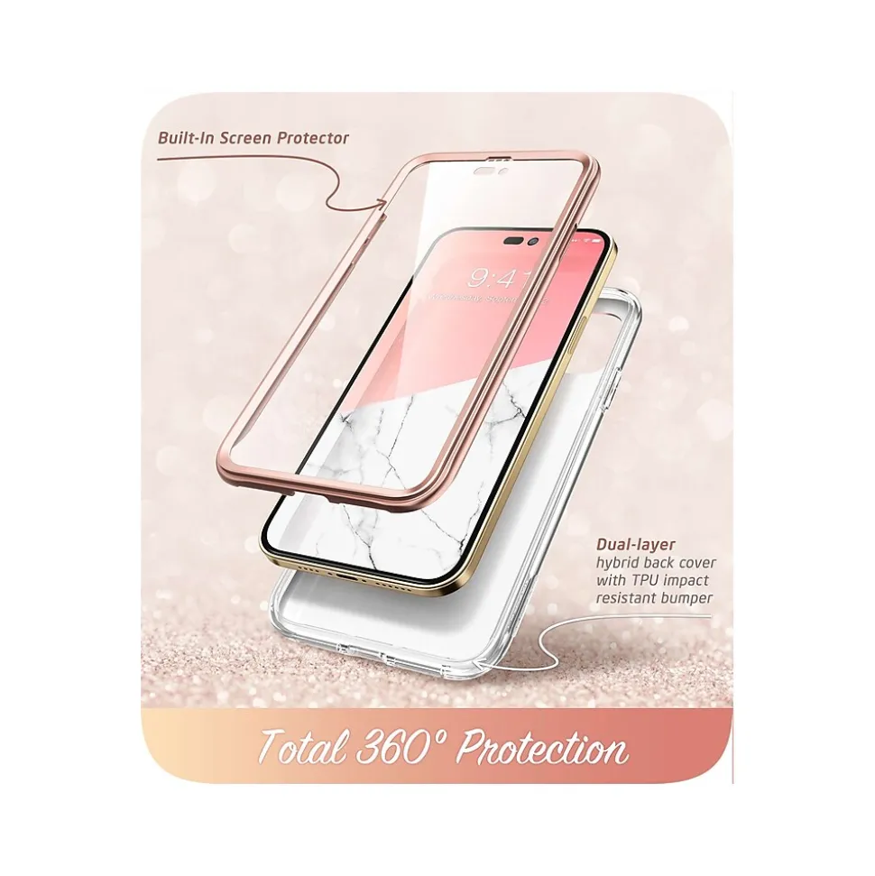 i-Blason Cosmo Marble Pink Case for iPhone 14 Pro Max (iPhone2022Pro-6.7-Cosmo-SP-Marble)