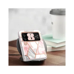 i-Blason Cosmo Marble Pink Snap Case for Samsung Galaxy Z Flip4 (Galaxy2022-ZFlip4-5G-Cosmo-Marble)