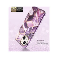 i-Blason Cosmo Marble Purple Snap Case for iPhone 13 (iPhone2021-6.1-Cosmo-SP-Ameth)