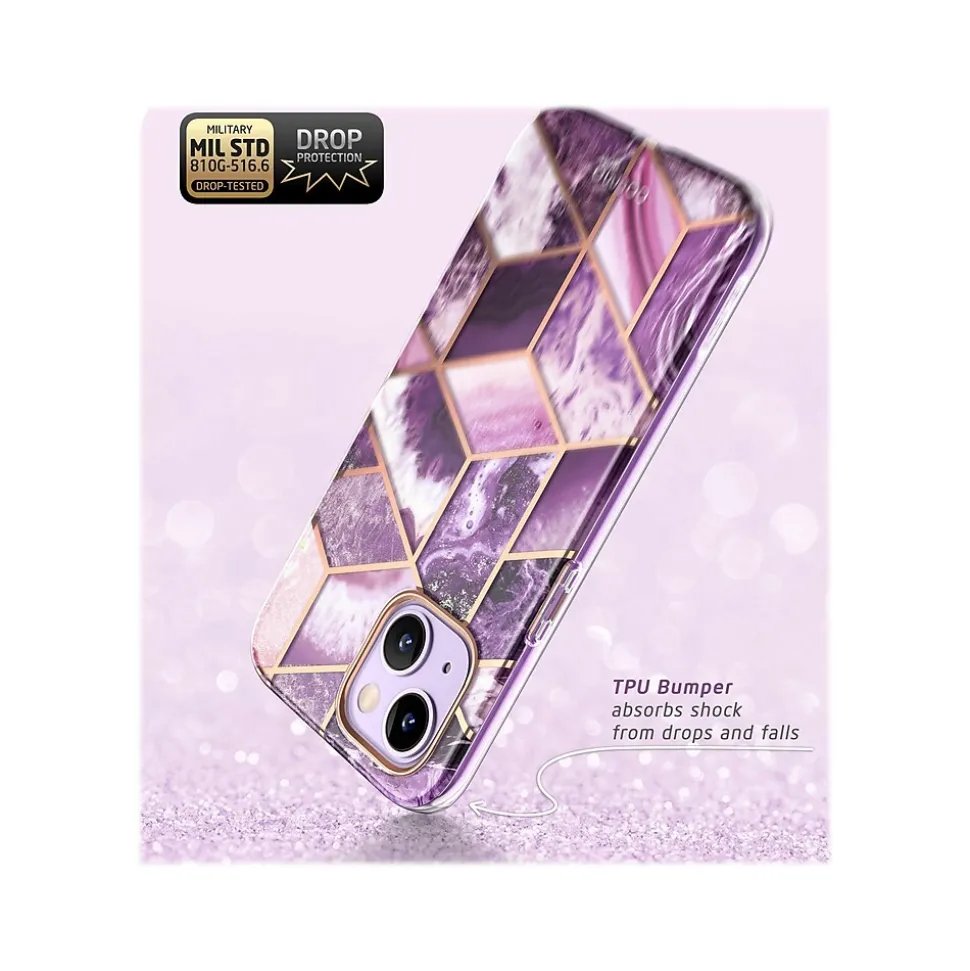 i-Blason Cosmo Marble Purple Case for iPhone 14 Plus (iPhone2022-6.7-Cosmo-SP-Ameth)