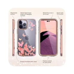 i-Blason Cosmo Pinkfly Case for iPhone 14 Pro Max (iPhone2022Pro-6.7-Cosmo-SP-Pinkfly)