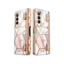 i-Blason Cosmo Pro Marble Pink Snap Case for Samsung Galaxy Z Fold4 (Galaxy2022-ZFold4-5G-Cosmo-Pen-SP-Marble)