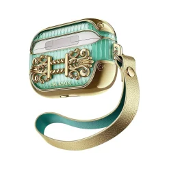 i-Blason Duchess Case for Apple AirPods Pro, Green (AirPodsPro2019-Duchess-Gold)