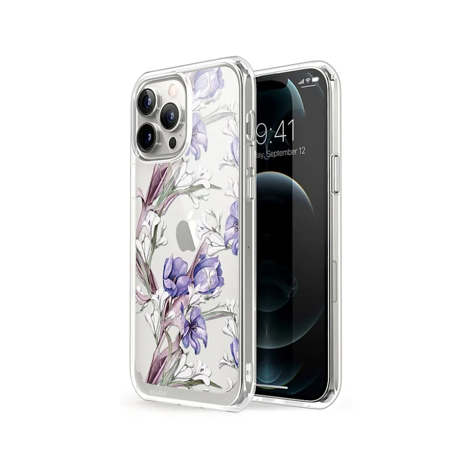 i-Blason Halo Bouquet Purple Snap Case for iPhone 13 Pro Max (iPhone2021-6.7-Halo-N)