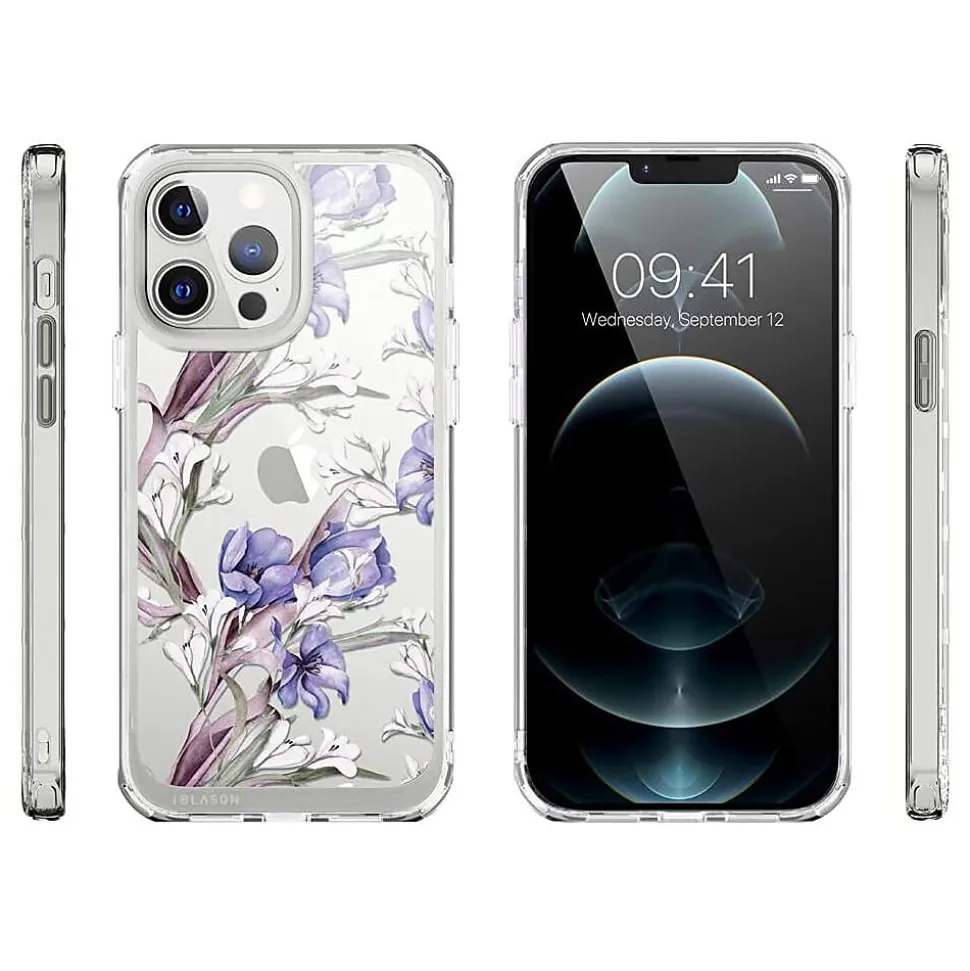 i-Blason Halo Bouquet Purple Snap Case for iPhone 13 Pro Max (iPhone2021-6.7-Halo-N)