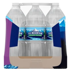 Ice Mountain 100% Natural Spring Water, Regular Flavor, 33.8 oz. Plastic Bottles, 15/Carton (11475325)