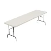 ICEBERG IndestrucTable TOO 600S Folding Table, 96" x 30", Platinum (65333)