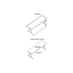 ICEBERG IndestrucTable TOO 600S Folding Table, 96