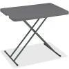 Iceberg IndestrucTable TOO Folding Table, Rectangle Top, X-shaped Base, 30" L x 20" W x 28" H, Charcoal