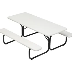 ICEBERG IndestrucTable TOO 1200 Series Picnic Table, Platinum (65923)