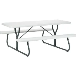 ICEBERG IndestrucTable TOO 1200 Series Picnic Table, Platinum (65923)