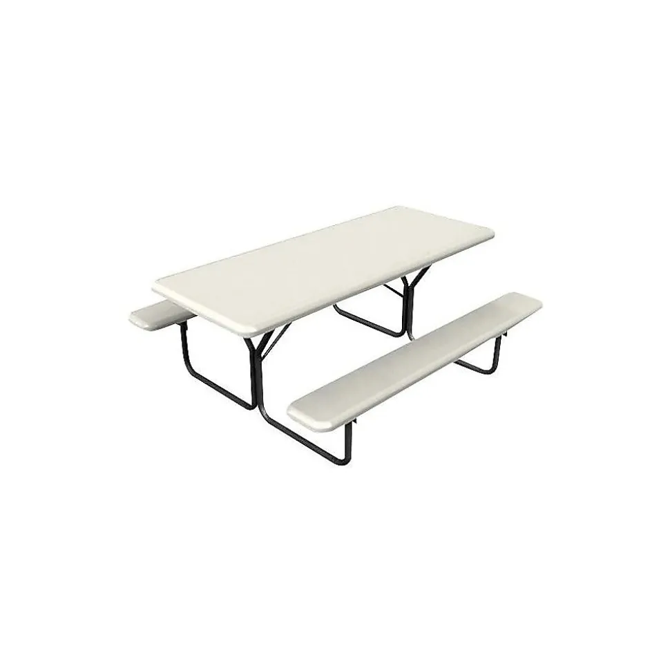 ICEBERG IndestrucTable TOO 1200 Series Picnic Table, Platinum (65923)