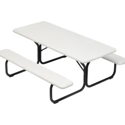 ICEBERG IndestrucTable TOO 1200 Series Picnic Table, Platinum (65923)