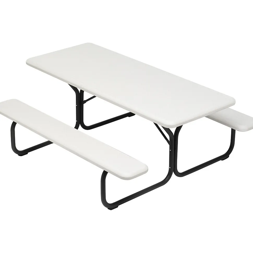 ICEBERG IndestrucTable TOO 1200 Series Picnic Table, Platinum (65923)
