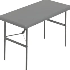 Iceberg® IndestrucTables TOO™ 1200 Series Folding Table, 48x24", Charcoal (65207)
