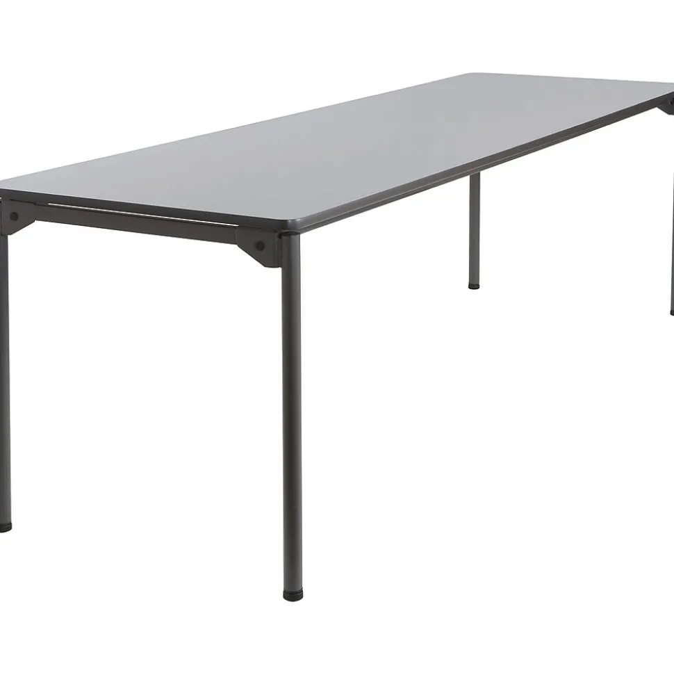 Iceberg Maxx Legroom Rectangular Folding Table, Gray, 29 1/2"H x 96"W x 30"D