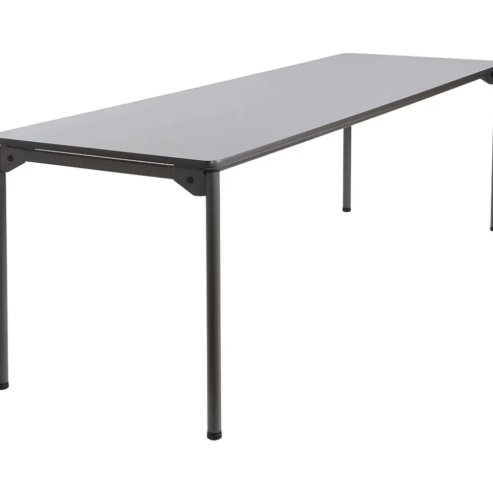 Iceberg Maxx Legroom Rectangular Folding Table, Gray, 29 1/2"H x 96"W x 30"D