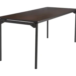 Iceberg Maxx Legroom Rectangular Folding Table, Walnut, 29 1/2"H x 72"W x 30"D