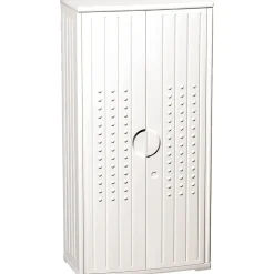 Iceberg® Officeworks® Polyethylene Storage Cabinet, Non-Assembled, 66Hx33Wx18D", Platinum