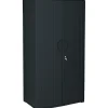 Iceberg® Officeworks® Polyethylene Storage Cabinet, Non-Assembled, 72Hx36Wx22D", Black