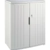 Iceberg® Officeworks® Polyethylene Storage Cabinet, Non-Assembled, 46Hx36Wx22D", Platinum