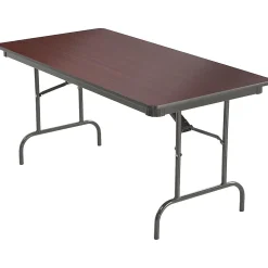 ICEBERG Premium Folding Table, 60" x 30", Mahogany (55214)
