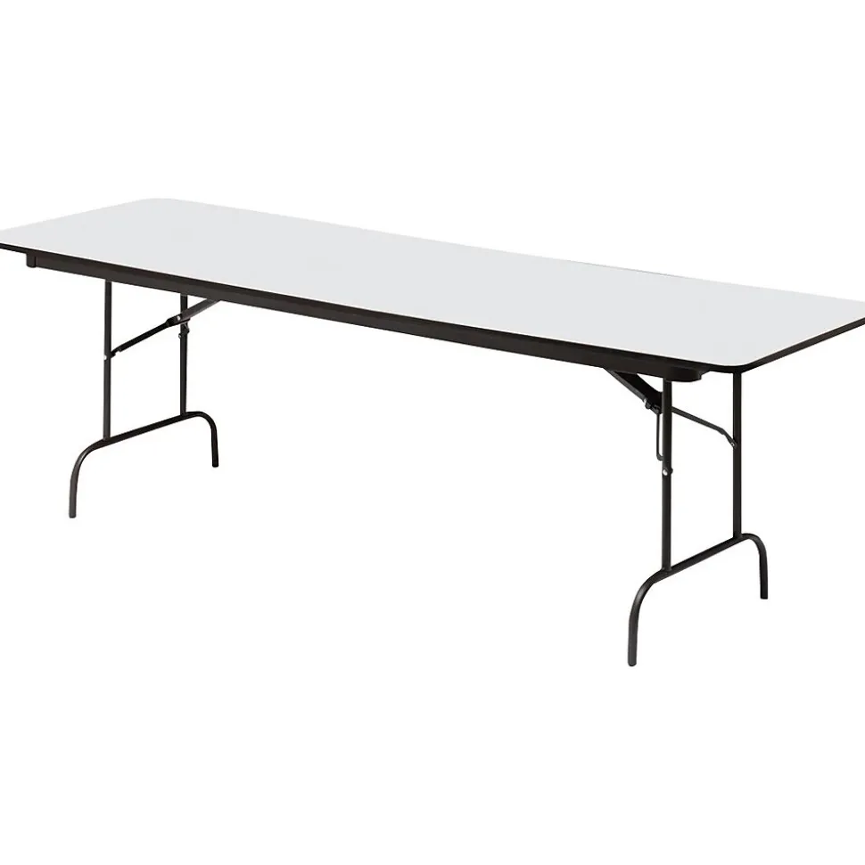Iceberg® Premium Wood Laminate Folding Tables, 96x30", Gray