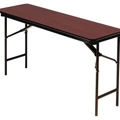 Iceberg® Premium Wood Laminate Folding Tables, 60x18", Mahogany