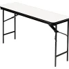 Iceberg® Premium Wood Laminate Folding Tables, 60x18", Gray