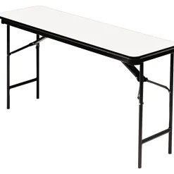 Iceberg® Premium Wood Laminate Folding Tables, 60x18", Gray