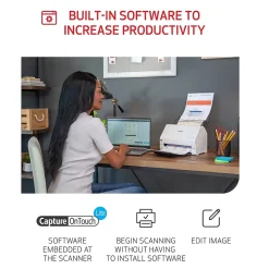 imageFORMULA R30 USB Duplex Document Scanner, White (6051C002)