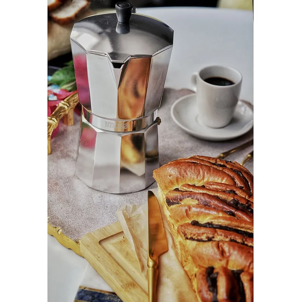 Imusa 6-Cups Coffee Percolator, Silver (B12043V)