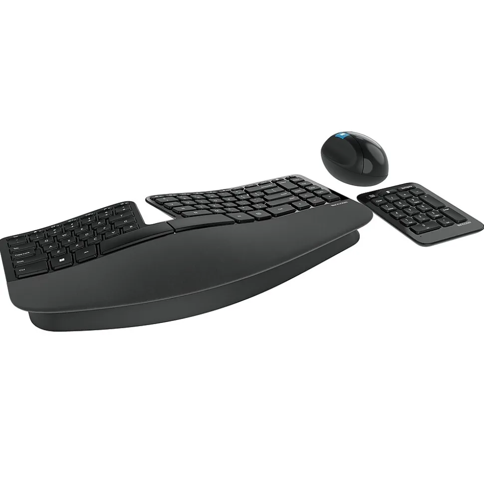 Incase Sculpt Wireless Ergonomic Keyboard and Laser Mouse Combo, Black (L5V-00001)