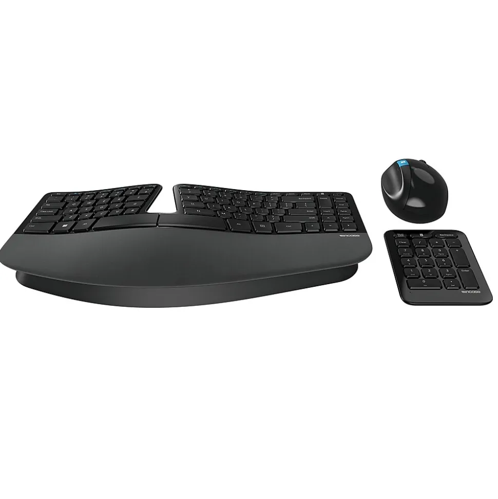 Incase Sculpt Wireless Ergonomic Keyboard and Laser Mouse Combo, Black (L5V-00001)