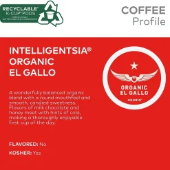 Intelligentsia House Blend Coffee, Keurig K-Cup Pod, Light Roast, 20/Box, 4 Boxes/Carton (5000371868CT)